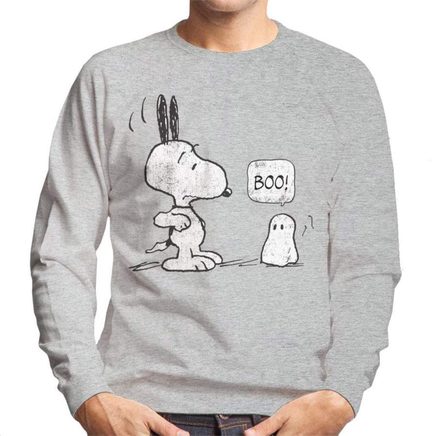 Peanuts Halloween Ghost Fright Snoopy Men’s Sweatshirt