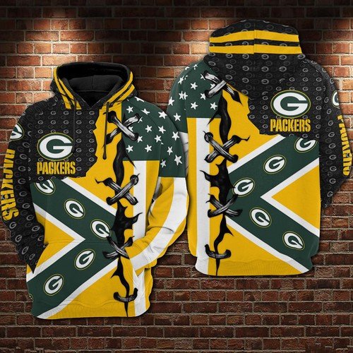 Green Bay Packers 90 Unisex 3D Hoodie Gift For Fans