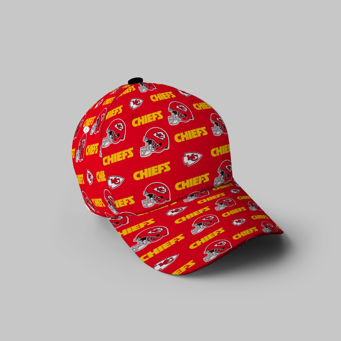 Kansas City Chiefs Emblem Helmet 3D Printing Baseball Cap Classic Hat