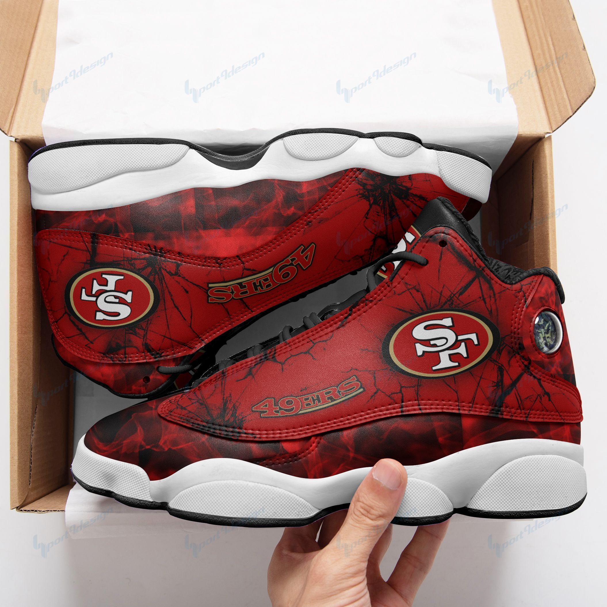 San Francisco 49ers Air JD13 Sneakers 475