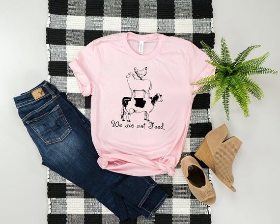 Vegan Shirt Animal Rights T Shirt Animal Lover Shirt We Are Friends We Are Not Food Don T Eat Meat Shirt