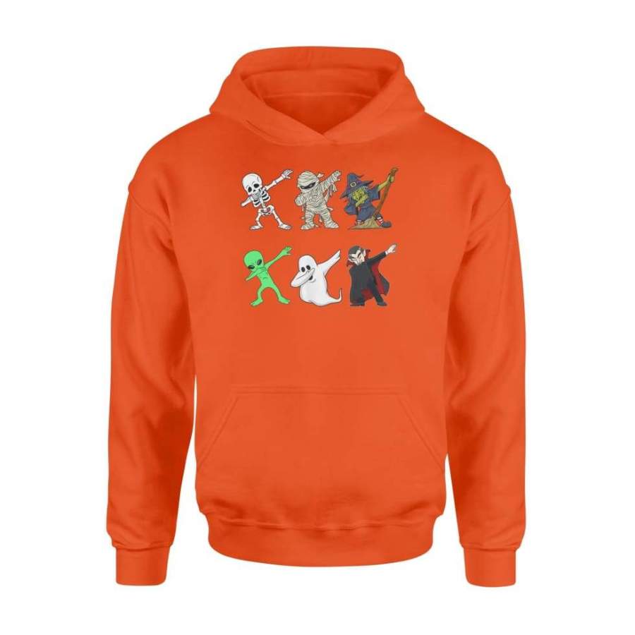 Dabbing Skeleton And Monsters Halloween – Standard Hoodie