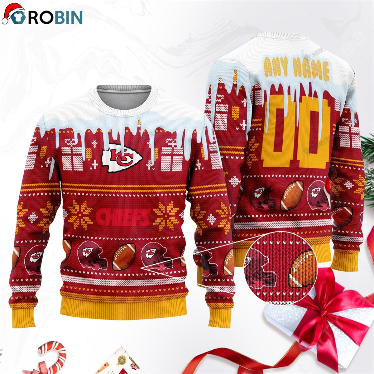 Kansas City Chiefs Football Gift For Fan Ugly Wool Sweater Christmas Sweatshirt Swt191