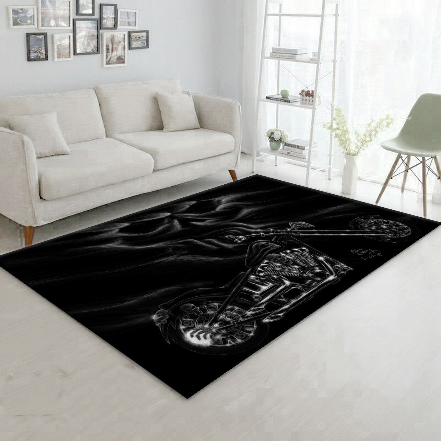 Harley Davidson Ver1 Area Rug Bedroom Rug Home Decor Area Rug For Living Room Bedroom Rug Home Decor