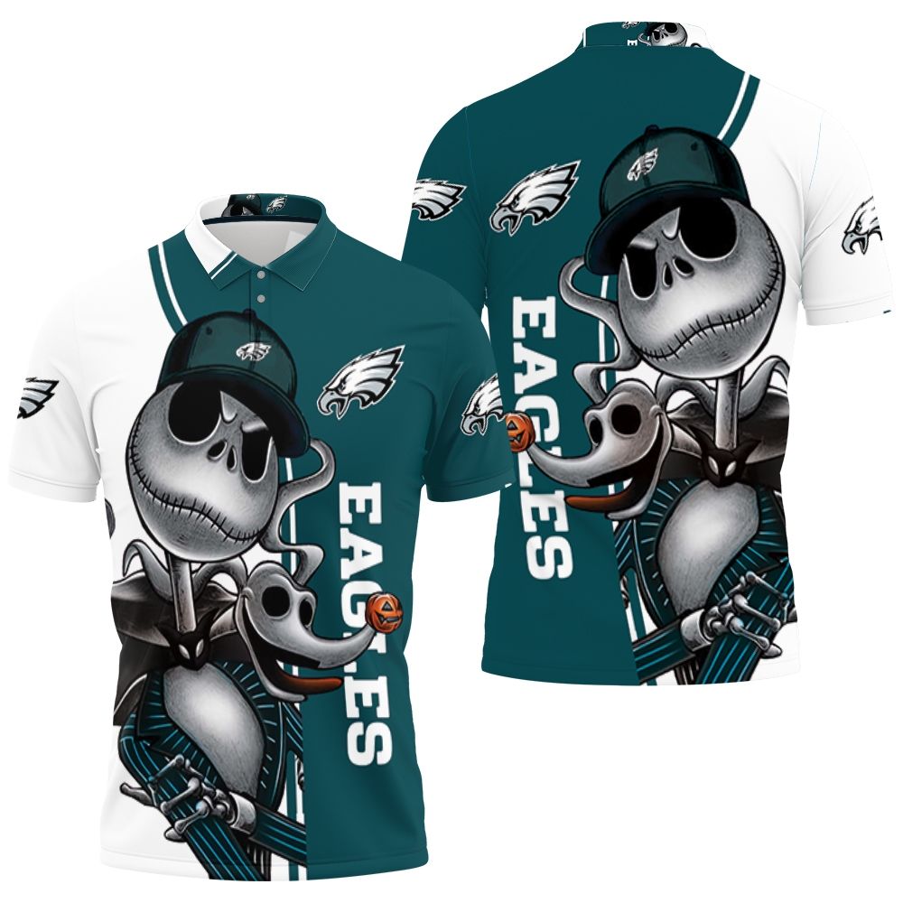 Philadelphia Eagles Jack Skellington And Zero Polo shirt