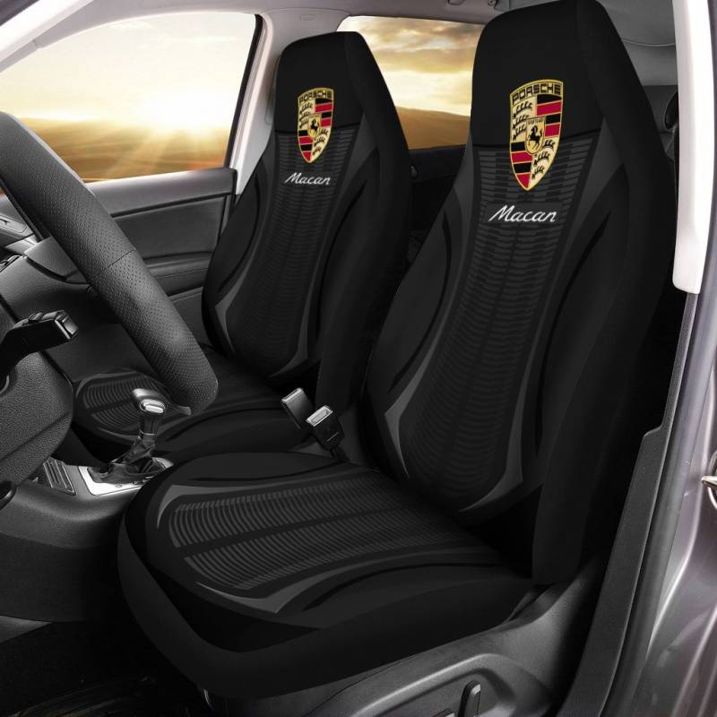 Porsche Macan NCT Car Seat Cover (Set of 2) Ver 2 (Black)