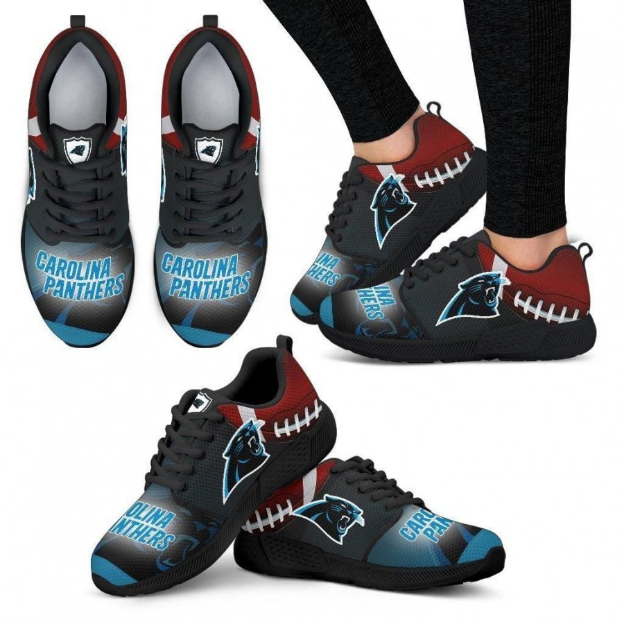 Awesome Carolina Panthers Running Sneakers For Football Fan #555