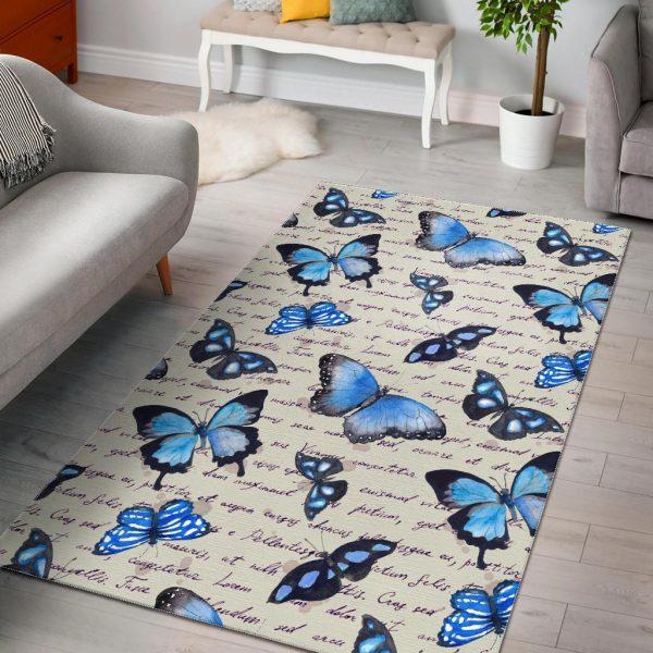 Butterfly Blue Pattern Print Home De …