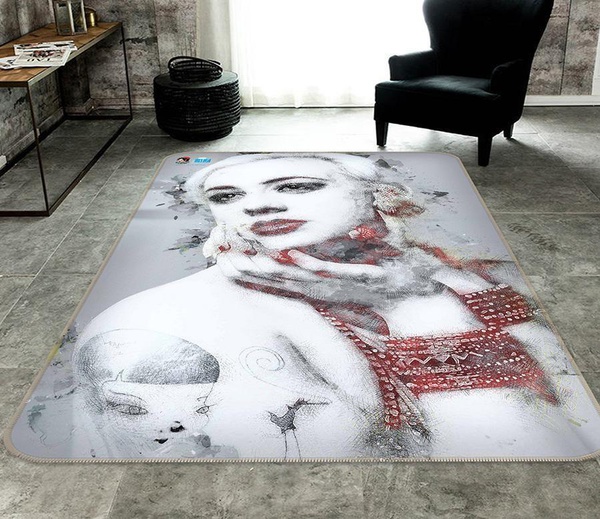 Beauty Portrait Female White Panting …