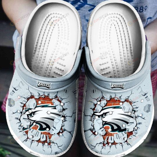 Philadelphia Eagles Broken Brick Pattern Crocs Classic Clogs Shoes – Aop Clog