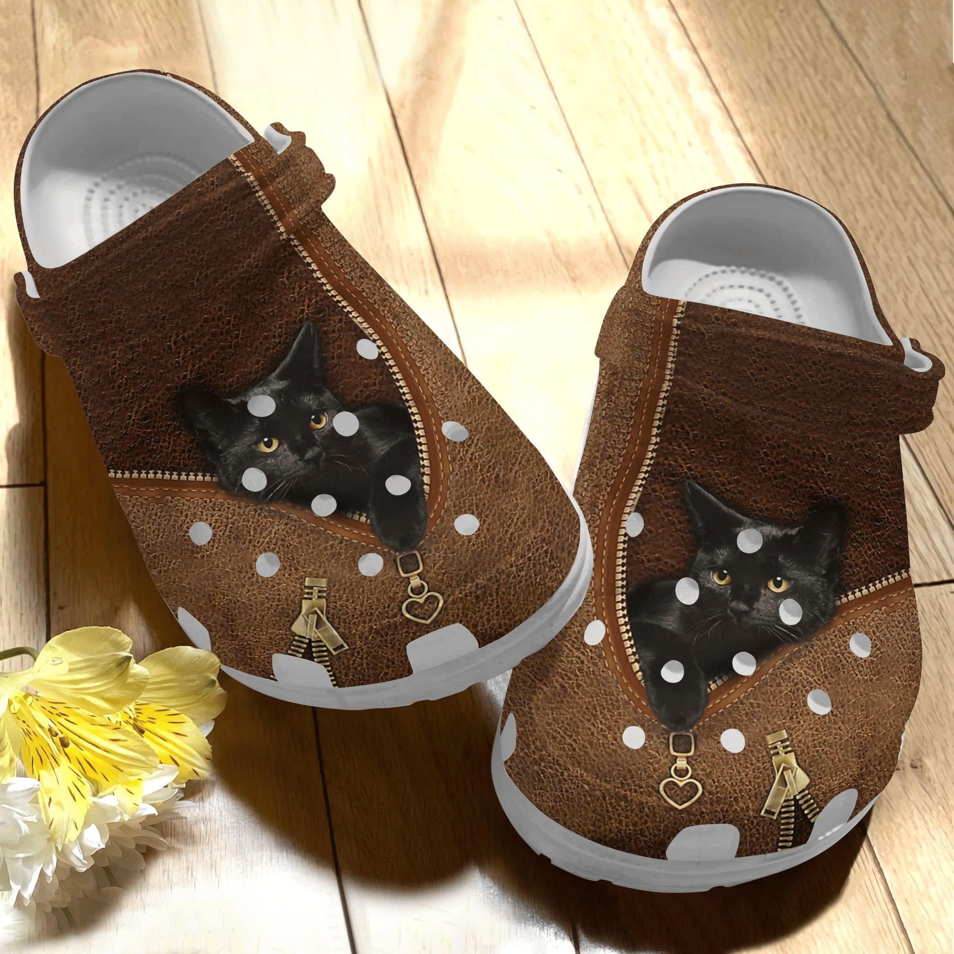 Black Cat In Bag Shoes – Cool Animal Crocs Crocbland Clog Birthday Gift For Man Woman