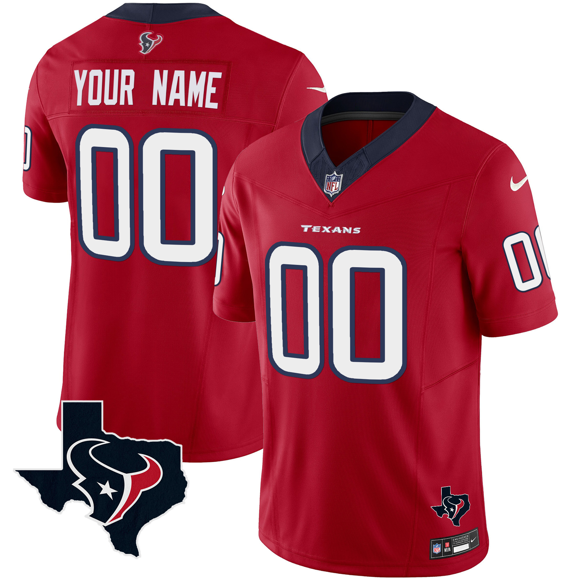 Houston Texans Vapor Limited Custom Jersey – All Stitched