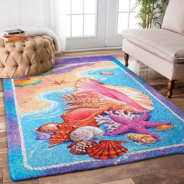 Beach Seashell Summer Area Rug Home …