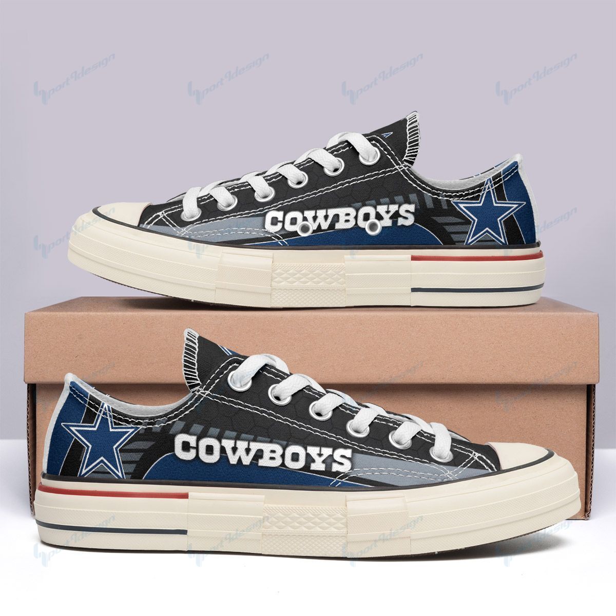 Dallas Cowboys New Low Top Canvas Shoes 10