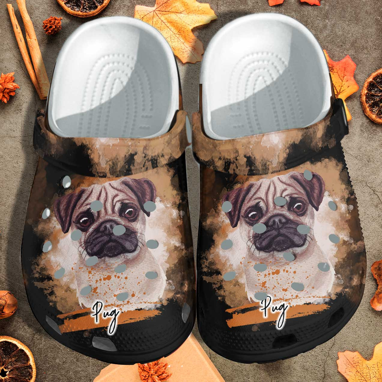 Pug Dog Dad Cute Funny Shoes Crocs Clogs Gifts For Mothers Day 2022 – Cr-Pug05