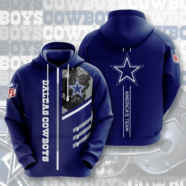 Dallas Cowboys Hooded Pocket 14 Unisex 3D Hoodie Gift For Fans