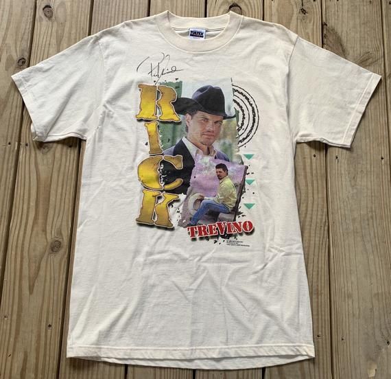 Vintage 90S Rick Trevino 1998 Tour Autographed Tultex Shirtarge Signed Country Shirt