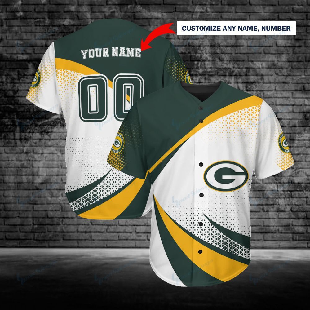 Green Bay Packers Personalized Baseball Jersey 235