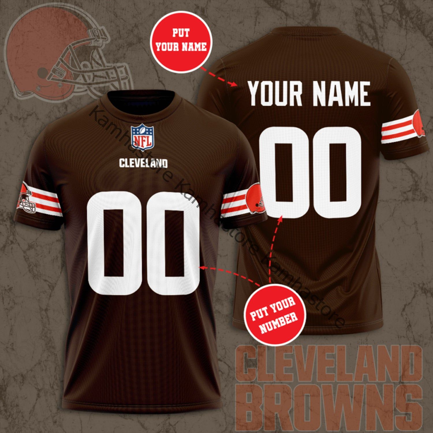 Cleveland Browns All Over Printed Shirt Cleveland Browns Full