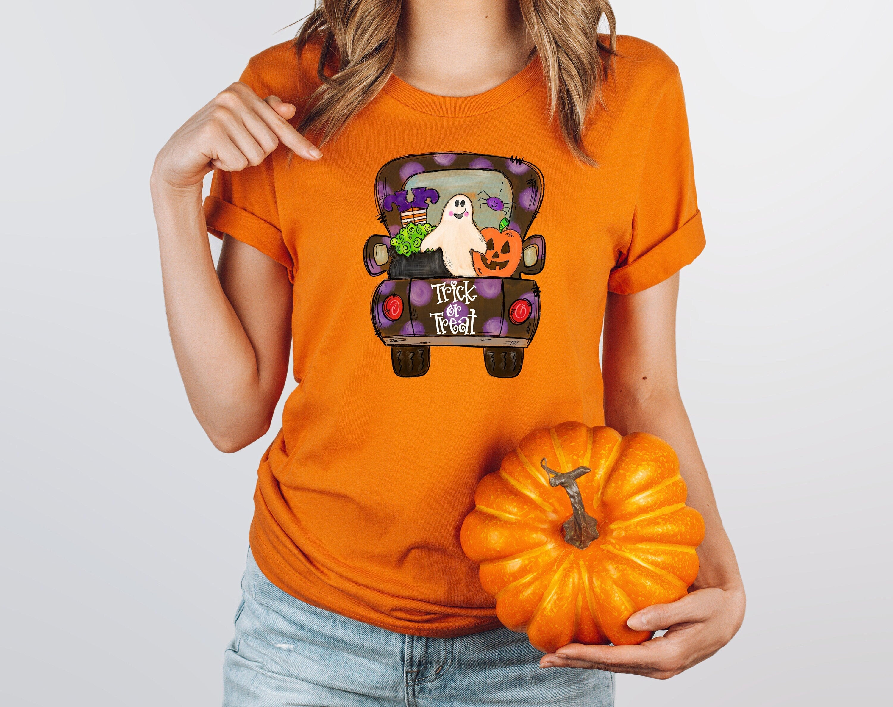 Trick Or Treat Shirt,Halloween Shirt,Halloween Costumes,Halloween Gifts,Halloween Party Shirt,Scary Movies Print By SunRug