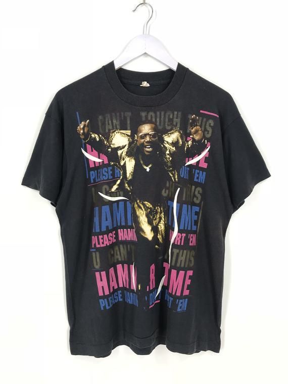 Mc Hammer Hip Hop Rap Arge Vintage 90 S Mc Hammer U Can T Touch This Concert Tour 90 S Retro Hip Hop Black Shirt