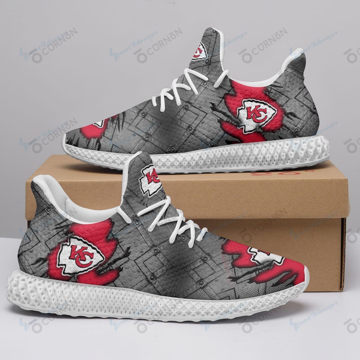 Kansas City Chiefs 4D Future Sneakers 40