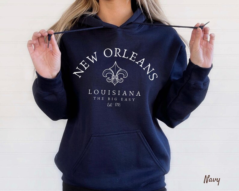 New Orleans Hoodie, Nola Pullover, Big Easy Heavy Blend Hooded Sweatshirt – Unisex