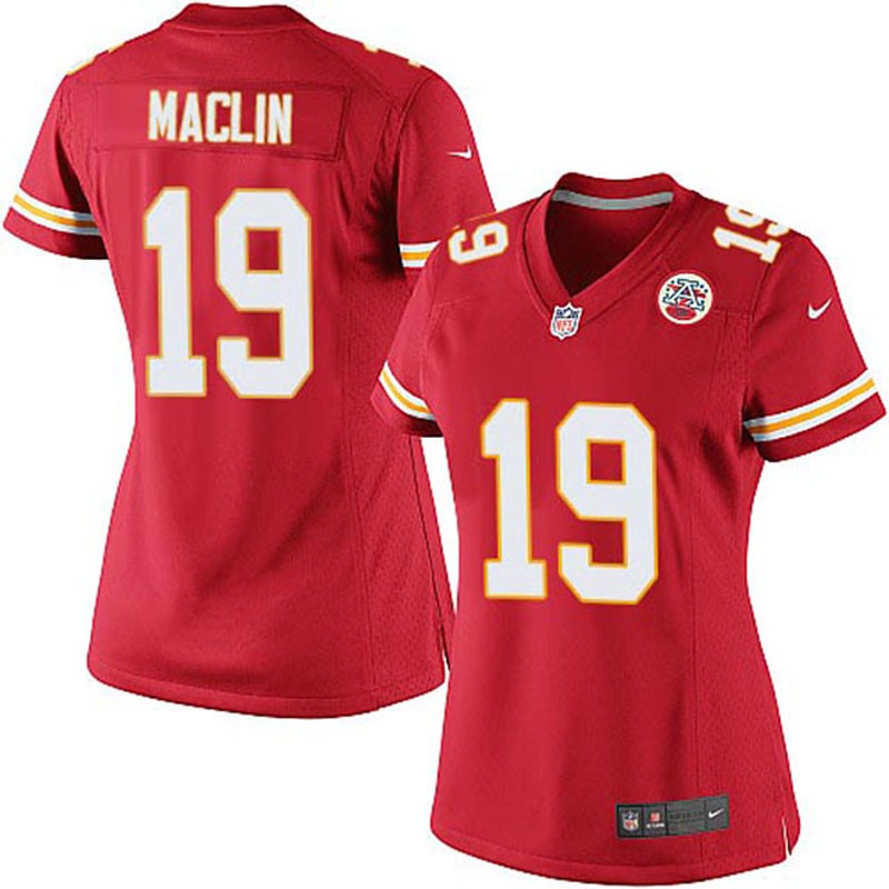 Women Jeremy Maclin #19 Kansas City Chiefs Red Home Game Jersey