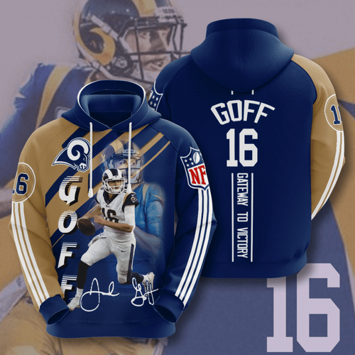 Los Angeles Rams Jared Goff 83 Unisex 3D Hoodie Gift For Fans