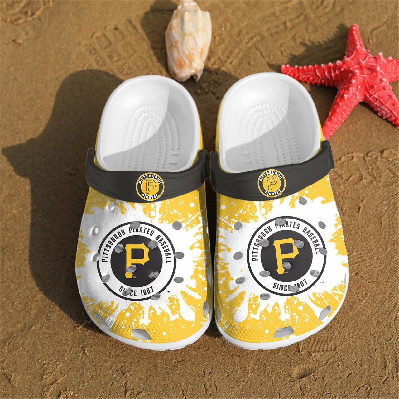 Pittsburgh Pirates Custom Name Crocs Crocband Clog Comfortable Water Shoes