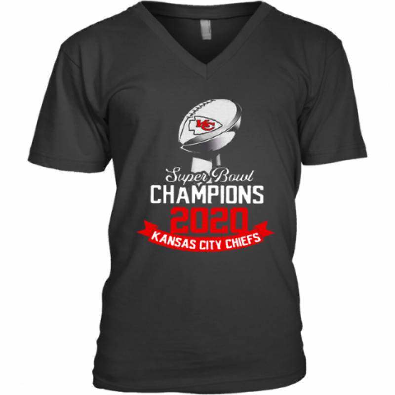 Super Bowl Champions 2020 Kansas City Chiefs V-Neck T-Shirt