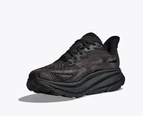 Hoka One One Clifton 9 Black Black Shoes Sneakers SNK425699625 ...