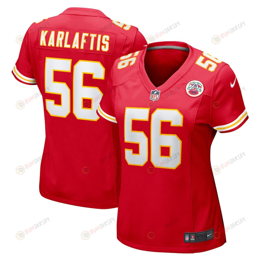 George Karlaftis 56 Kansas City Chiefs Game Women Jersey – Red