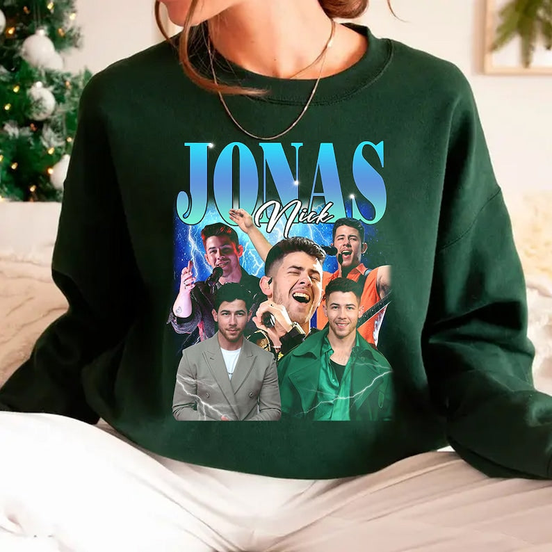 Vintage Jonas Nick Sweatshirt, Jonas Brothers Full Album Shirt, Jonas Brothers Tour Shirt, Five Albums One Night Tour Shirt