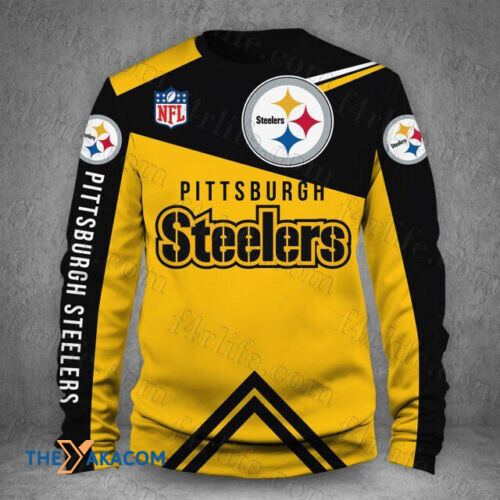 Pittsburgh Steelers Two Tone Great Nfl Gift Sweatshirt Long Sleeve Crewneck Casual Pullover Top