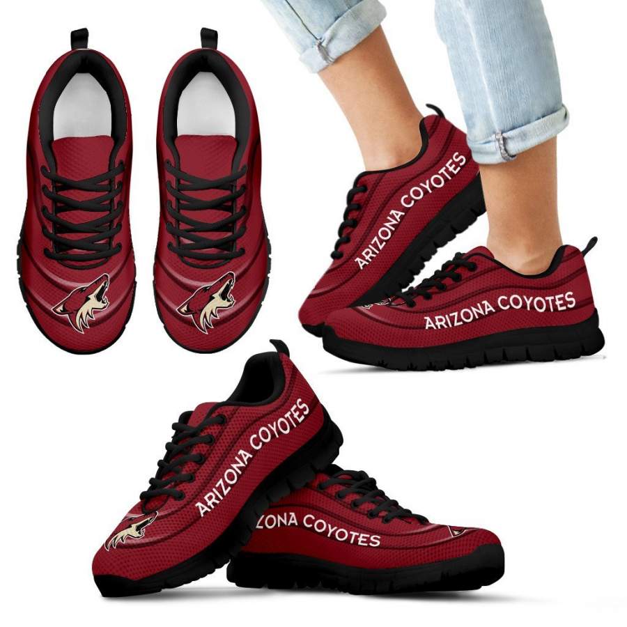 Wave Red Floating Pattern Arizona Coyotes Sneakers