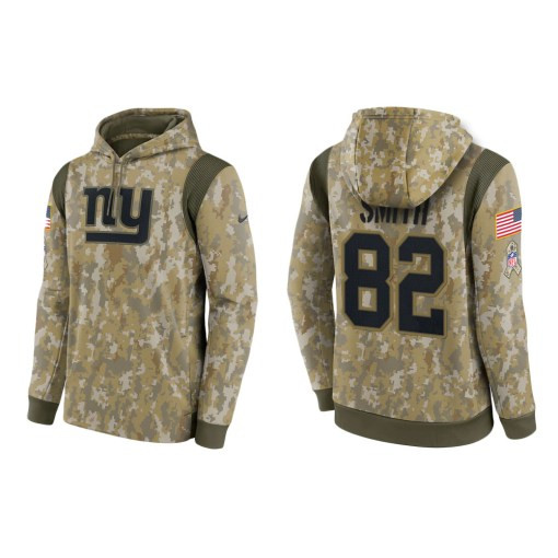 Kaden Smith New York Giants Camo 2021 Salute To Service Veterans Day Therma Pullover Hoodie