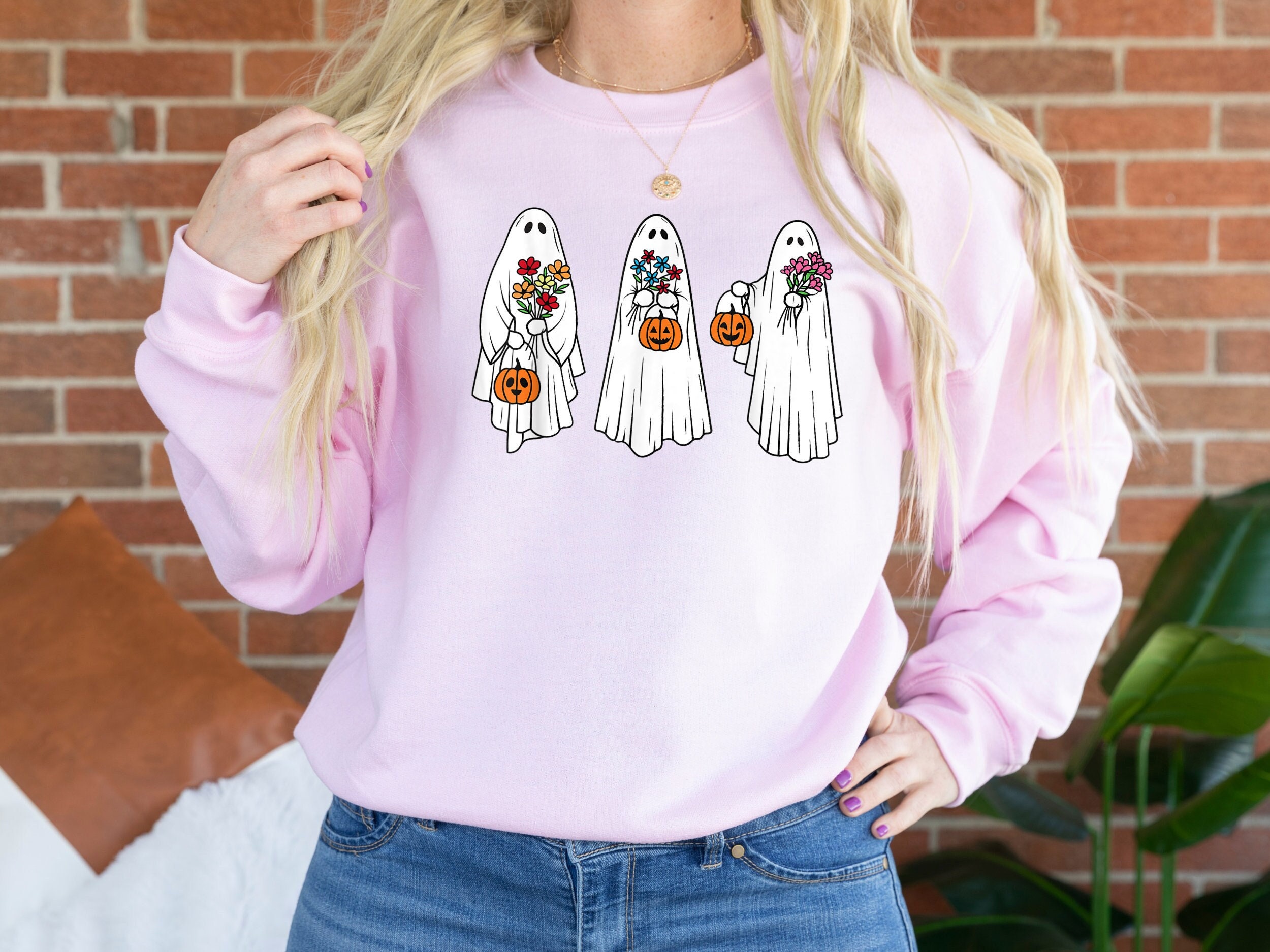 Ghost Shirt, Pumpkin Hoodie, Ghost T-Shirt, Halloween for Women, Funny Halloween Shirt, Halloween Shirt, Halloween Party Shirt, Ghost Tee Slaywomen Fashion