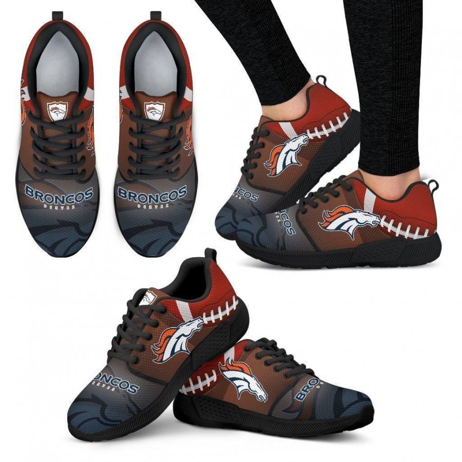 Awesome Denver Broncos Running Sneakers For Football Fan #591