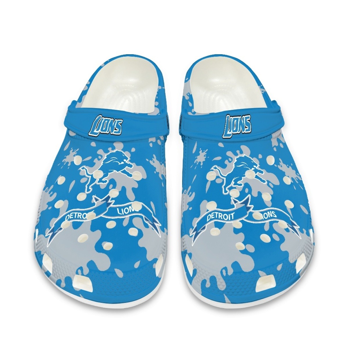 Detroit Lions Shoes Cute Style#4 Crocs Shoes For Fans