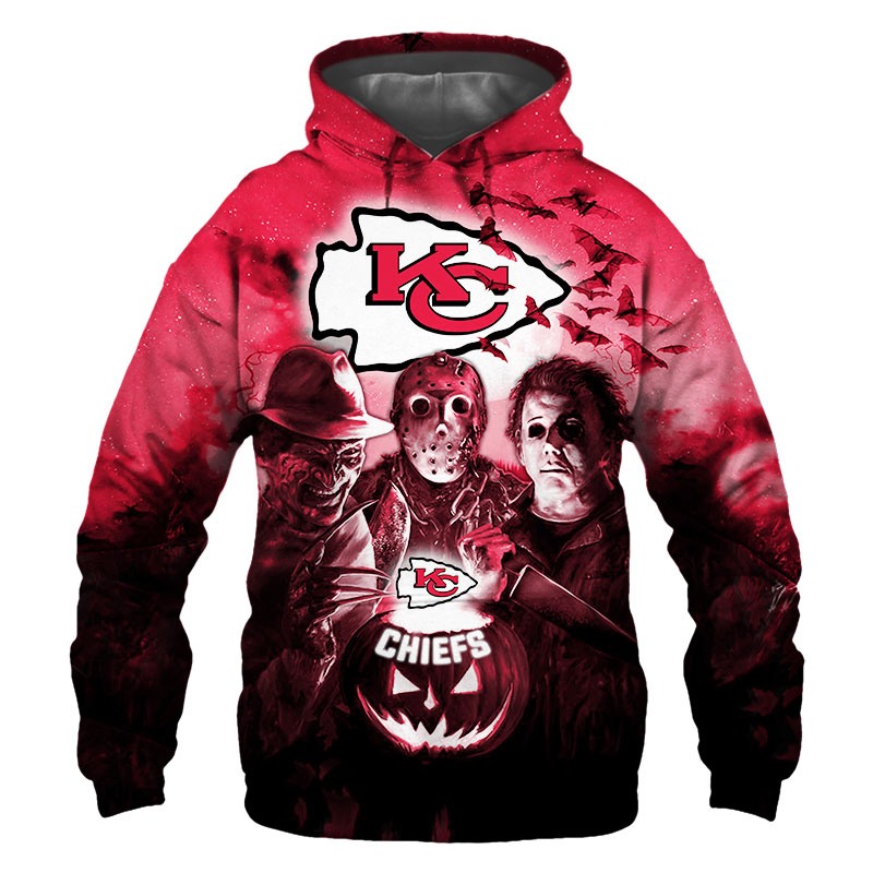 Kansas City Chiefs Hoodie 3D Halloween Horror Night Gift For Fans