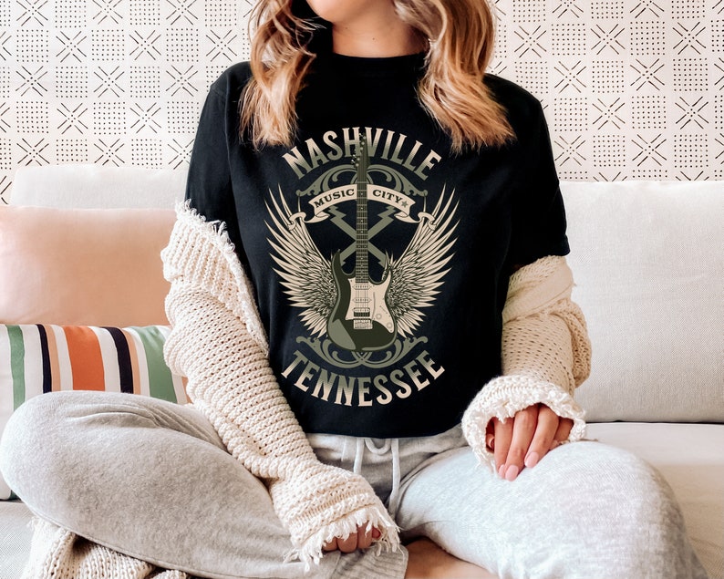 Nashville Tshirt, Tennessee Tee, Music City T-Shirt, Retro Shirt, Comfort Colors Tee, Country Music Tee