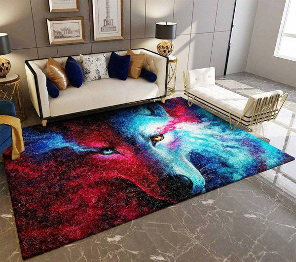 Wolf Art Home Decor Rectangle Area Rug 9