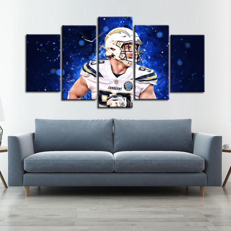 Joey Bosa Los Angeles Chargers Wall Art Canvas Store