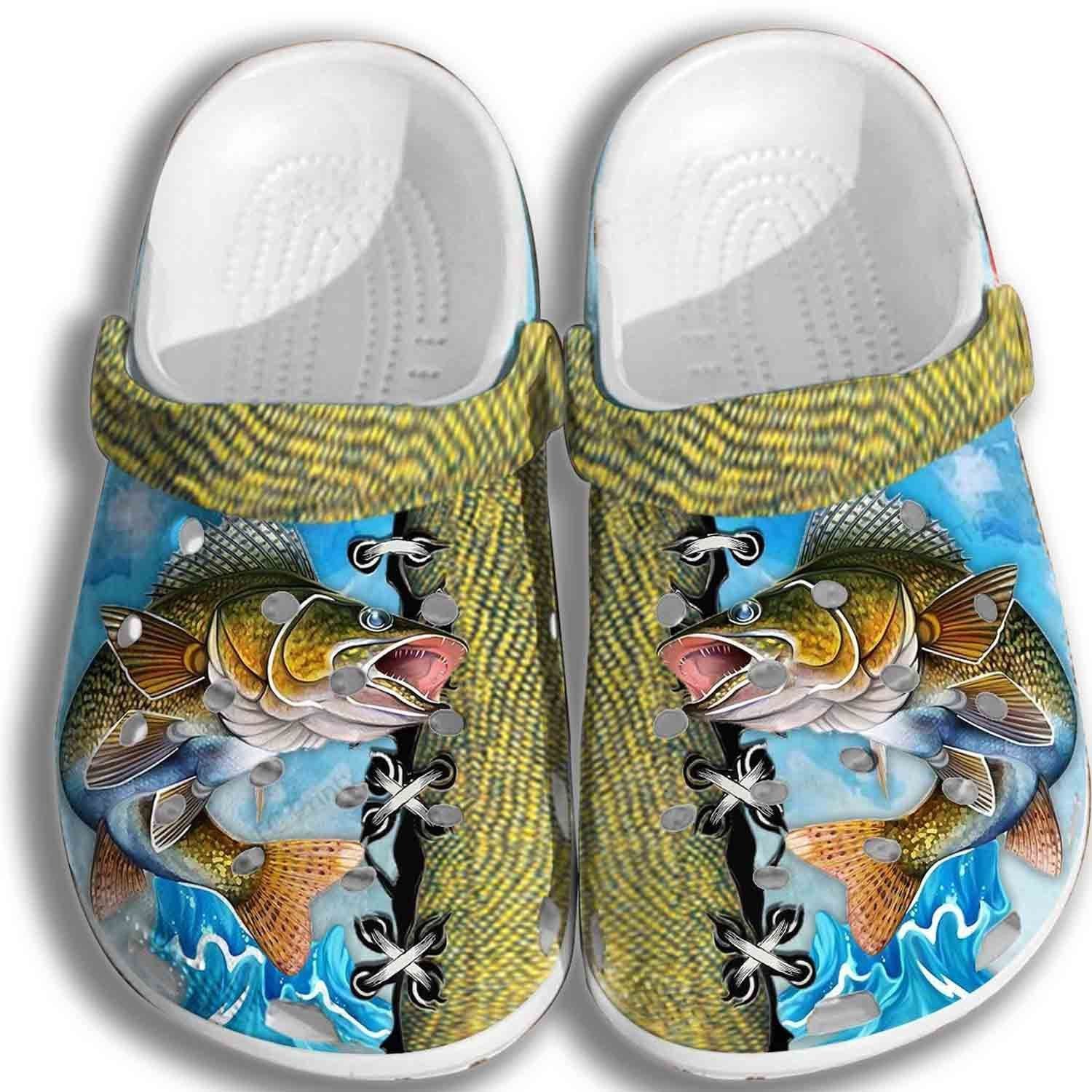 Personalized Ocean Animal Men Women Fishing Crocsy Shoes For Mens And Womens