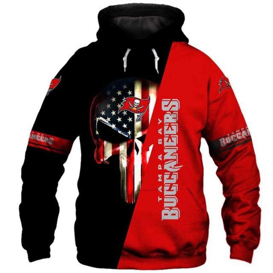 Tampa Bay Buccaneers 3D Skull Hoodie