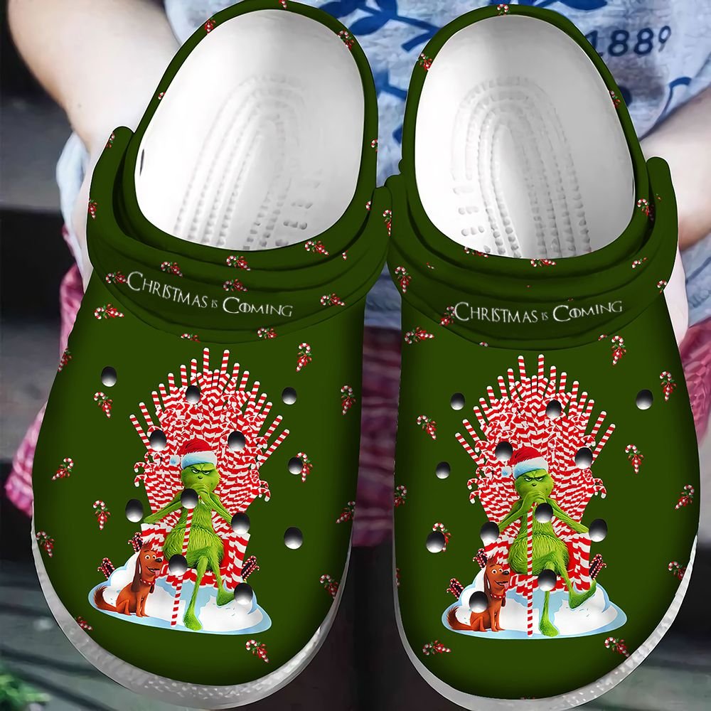 Christmas Is Coming Grinch Crocss Classic Clogs Shoes Pancr0300