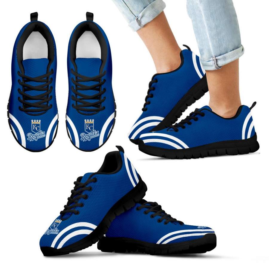 Lovely Curves Stunning Logo Icon Kansas City Royals Sneakers