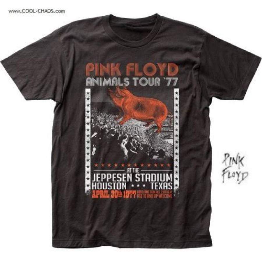 Pink Floyd T-Shirt / Retro New,Pink Floyd Animals Tour 1977,Flying pig