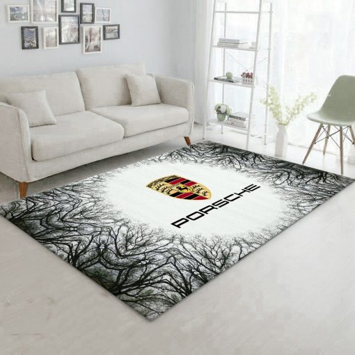 Porsche Logo Ver4 Rug All Over Print Logo Custom Area Rug Carpet Full Sizes Home Living Rug Carpet Decor